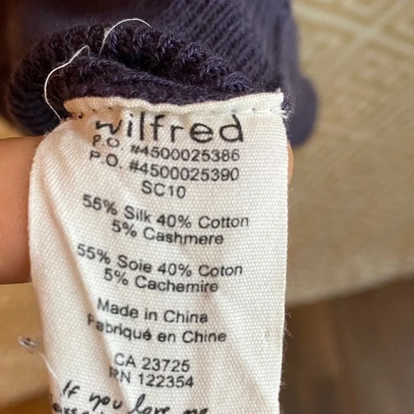 Wilfred Lilac Knit Dress Sweater - Picture 3 of 11